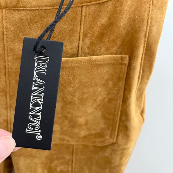 Blank NYC Faux Suede Patch Pockets Pants Womens 25 Toasted Caramel Boot Cut - Picture 7 of 12